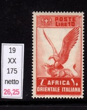Africa Orientale italiana soggetti vari lire 10 nuovi gomma integra mnh