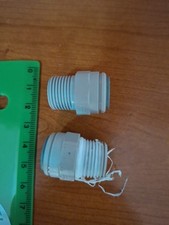 2 Pezzi JOHN GUEST Raccordo Rapido Dritto Maschio 3/8" Filetto 1/4" Tubo Usato