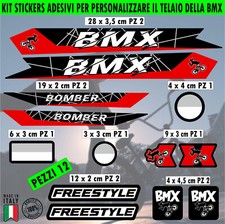 L104 Kit adesivi TELAIO BMX universali coprigraffi Bomber free style sport race