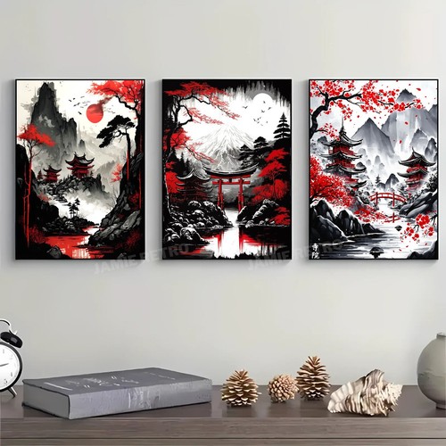 Arte parete giapponese set - arte,
