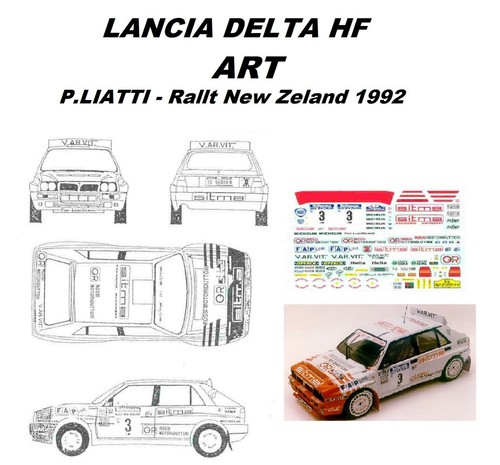 Decal lancia delta art - lancia, hf
