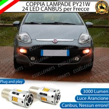 COPPIA LAMPADE PY21W CANBUS 3.0 24 LED FIAT PUNTO EVO FRECCE ANTERIORI NO ERROR