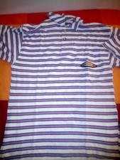 T-shirt Polo scorpion bay  biabca a righe blu taglia L usata in buone condizioni