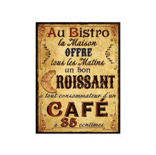 Plaque métal vintage - ,, déco