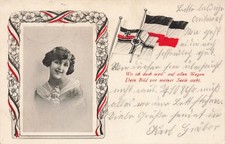 Cartolina WW1 ragazza ritratto