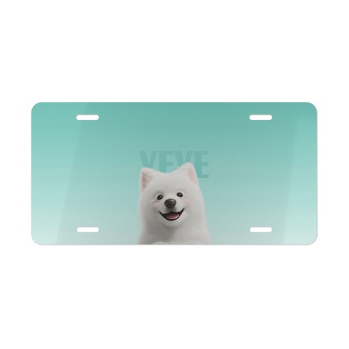 Samoiedo dog vanity plate 12x6 - plate,