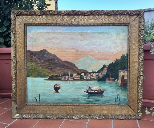 Antico dipinto olio tela - antico,