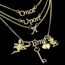 COLLANA ONCE UPON A TIME CIONDOLI MULTISTRATI C'ERA UNA VOLTA  COLORE ORO  D