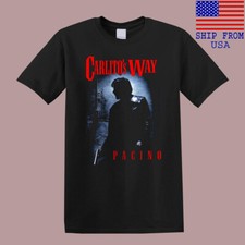 T-shirt nera uomo Carlito's Way Pacino Movie taglia S-5XL