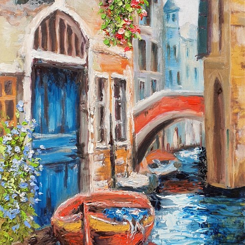 Quadro venezia barca italia - venezia,