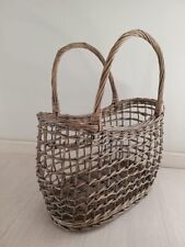 Borsa contenitore in vimini intrecciato