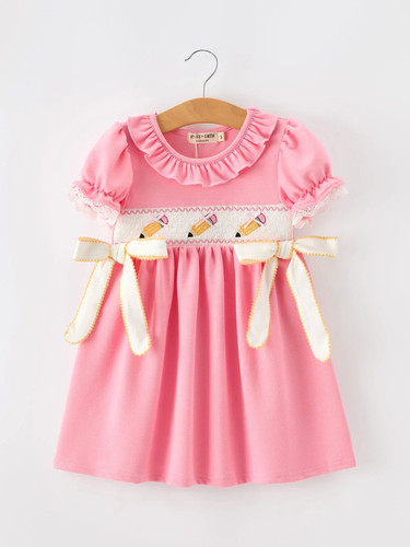 Abito bambina ricamo ritorno - , a