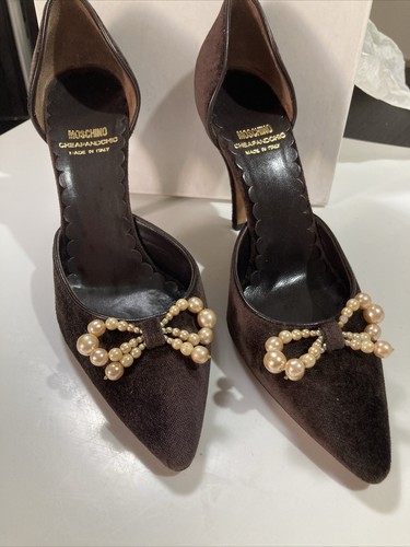 Moschino scarpa donna velluto - moschino,