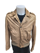 COMPAGNIA Giacca in vera pelle usato uomo man Tg M beige XXC191L