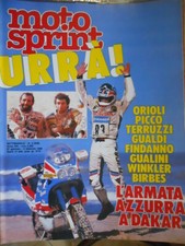 Motosprint 4 1988 Orioli Picco L'Armata azzurra a Dakar - Test Suzuki GSX 250 R