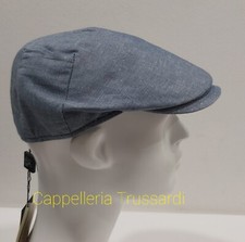 Coppola berretto puro lino blu
