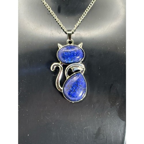 Lapis lazuli cat necklace - lapis,