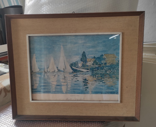 Quadro vintage barche vela - vintage, a
