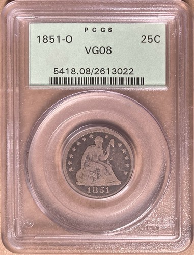 1851 pcgs vg08 liberty - pcgs,
