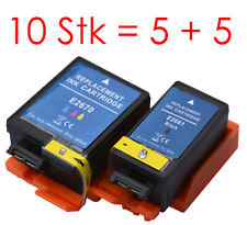 10x Stampante Cartucce Epson Workforce WF-100 W Ogni 5 Set Nero + Colore E266