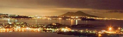 Quadro veduta bacoli - quadro, notte