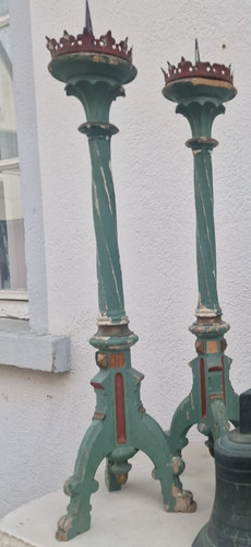 Coppia candelabri antichi - di,