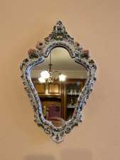 Specchio Stile Capodimonte Decorato A Mano