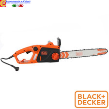 Motosega Elettrica BLACK+DECKER 2200W Barra 45cm Elettrosega Potatura 5,5 Kg