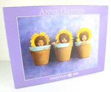 PUZZLE Anne Geddes Schmidt 1000 Pezzi con 3 Bambini dentro Vasi Fiori Girasole