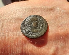 AE 23mm Caracalla testa di toro aquila Alessandria Troas 6,12g patina lucida