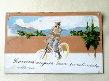 CARTOLINA   CON    CICLISTA   1904