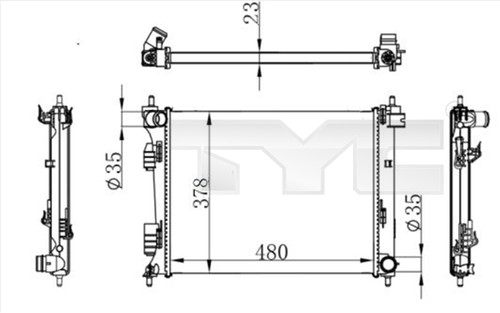 Tyc radiatore acqua motore - tyc, per