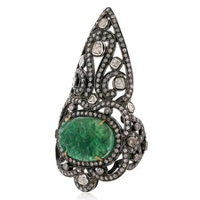 Anello cocktail allungato con