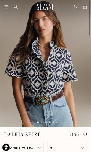 Camicia sézane dalhia navy - camicia,