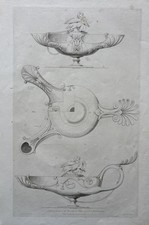 Antica lampada in bronzo