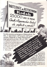 Cs3c - Referendum Kodak Macchine Fotografiche - Pubblicita Advertising Anni 40