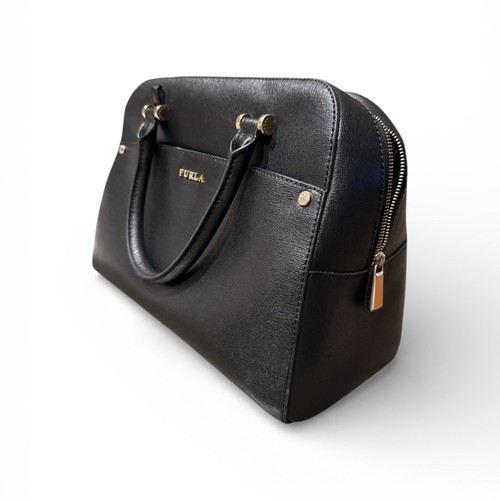 Furla black satchel with - furla,