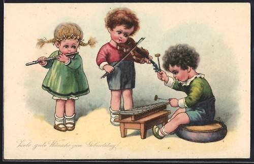 Cartolina bambini che - cartolina,