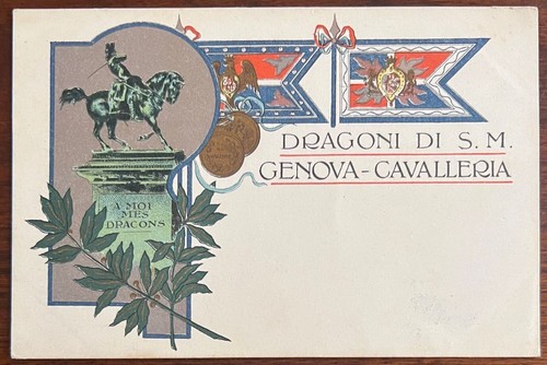 Cartolina militare dragoni - cartolina, "dragoni