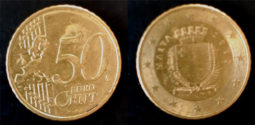 Malta moneta 0 50 - da,