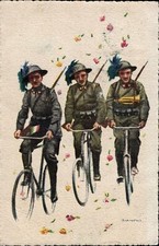 Bersaglieri in bicicletta - formato piccolo - viaggiata