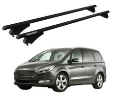 BARRE PORTATUTTO XL PER FORD GALAXY 3 DA ANNO 2015-MENABO NERE ALLUMINIO RAILING