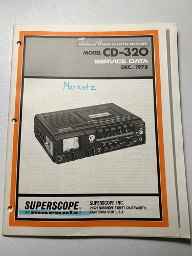 Superscope marantz 320 - superscope,