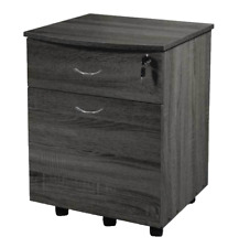 CASSETTIERA RUOTE CHIAVE SERRATURA COMODINO UFFICIO MODERNO Wengè h55*42*40 cm