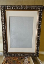 Cornice Legno Massello Quadro Foto Stampa Passpartout  Foglia D'acanto  52x40  