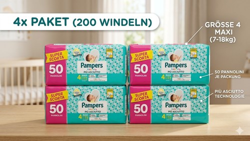200 pampers baby - baby-dry, 4
