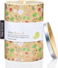 Candele Profumate Al Limoncello Siciliano 320G, Candele Agrumate Energizzanti, A