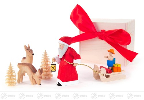 Babbo natale con slitta - slitta, e