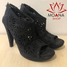 Tronchetto aperto spuntato tacco Nero  - Numero 39 - Scarpe usate Donna