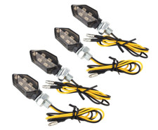 4x Frecce LED Moto Universali 12V | Mini Indicatori Direzione M8 | Luce Ambra |